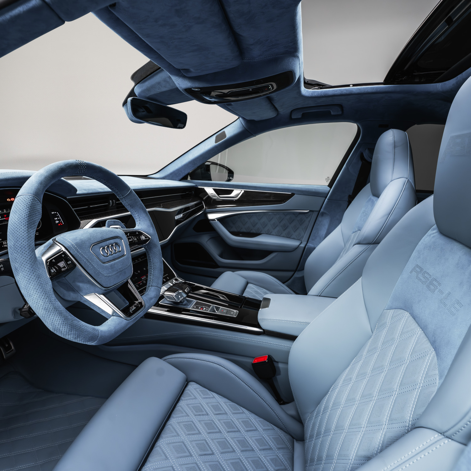 Nahaufnahme blaues Individual Interieur